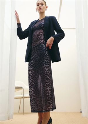 Hype The Detail mesh bluse Leopard Print